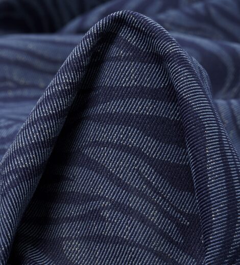 Jakarlı Pamuklu Lurex Taş Yıkama