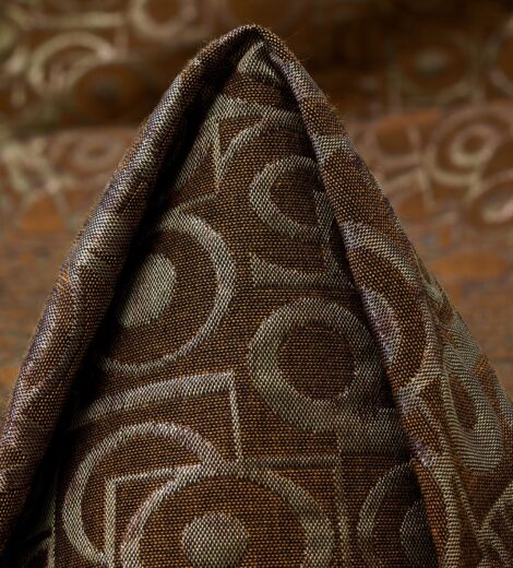 Jacquard Cotton  Tobacco Brown